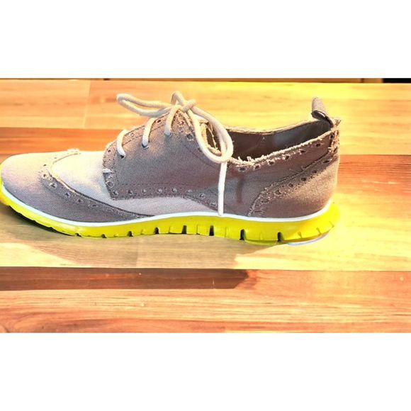 Cole Haan ZeroGrand Wingtip Oxford Taupe Tan Yellow Shoes Women’s 6.5 - Picture 6 of 10